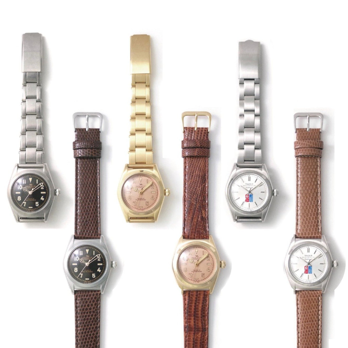 スクエアウォッチ、クロスロード・ウォッチ 自動巻腕時計 Vague Watch Co.）Vabble [ アンティーク腕時計 / 防水性能を