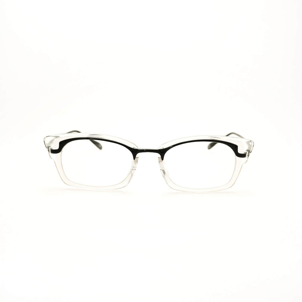 [Outlet Item] (METRONOME) Rush C5: Shiny BLACK × SMOKE CLEAR × CLEAR × Equipped with non-prescription photochromic lenses [ Lens exchangeable / Titanium ]