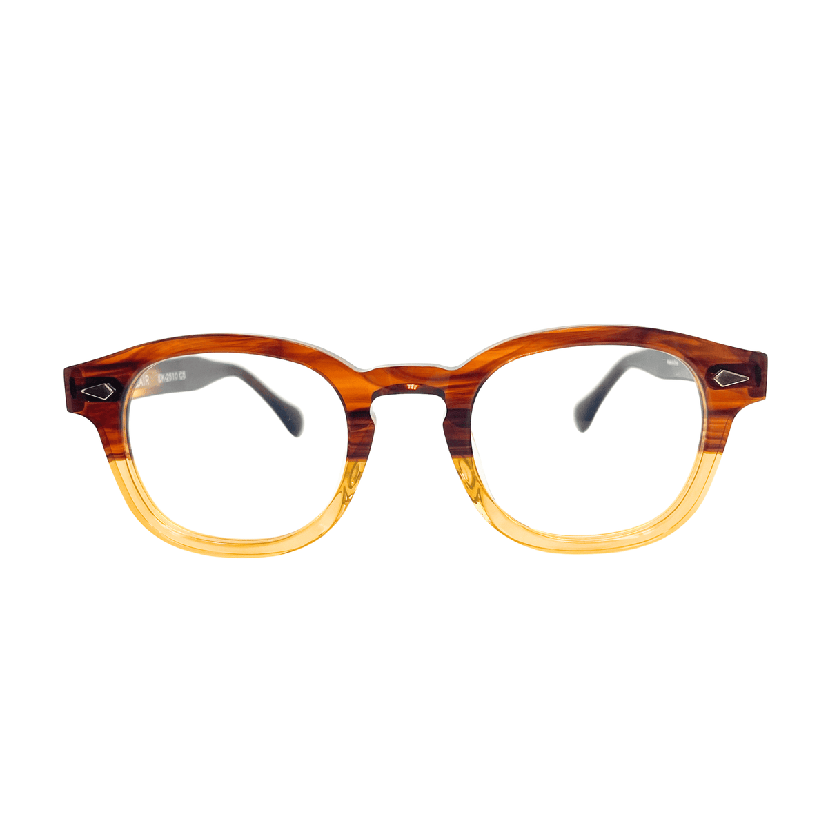 【アウトレット品】（EINKLÄIR）EK2510 C5：2TONE BROWN [ ボストンウェリントン / 厚リム / レンズ交換可 ]