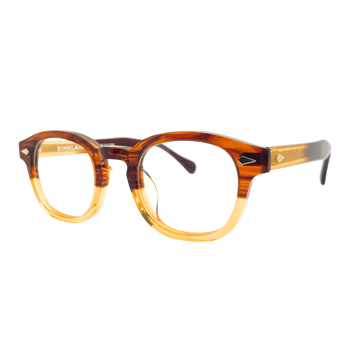 【アウトレット品】（EINKLÄIR）EK2510 C5：2TONE BROWN [ ボストンウェリントン / 厚リム / レンズ交換可 ]