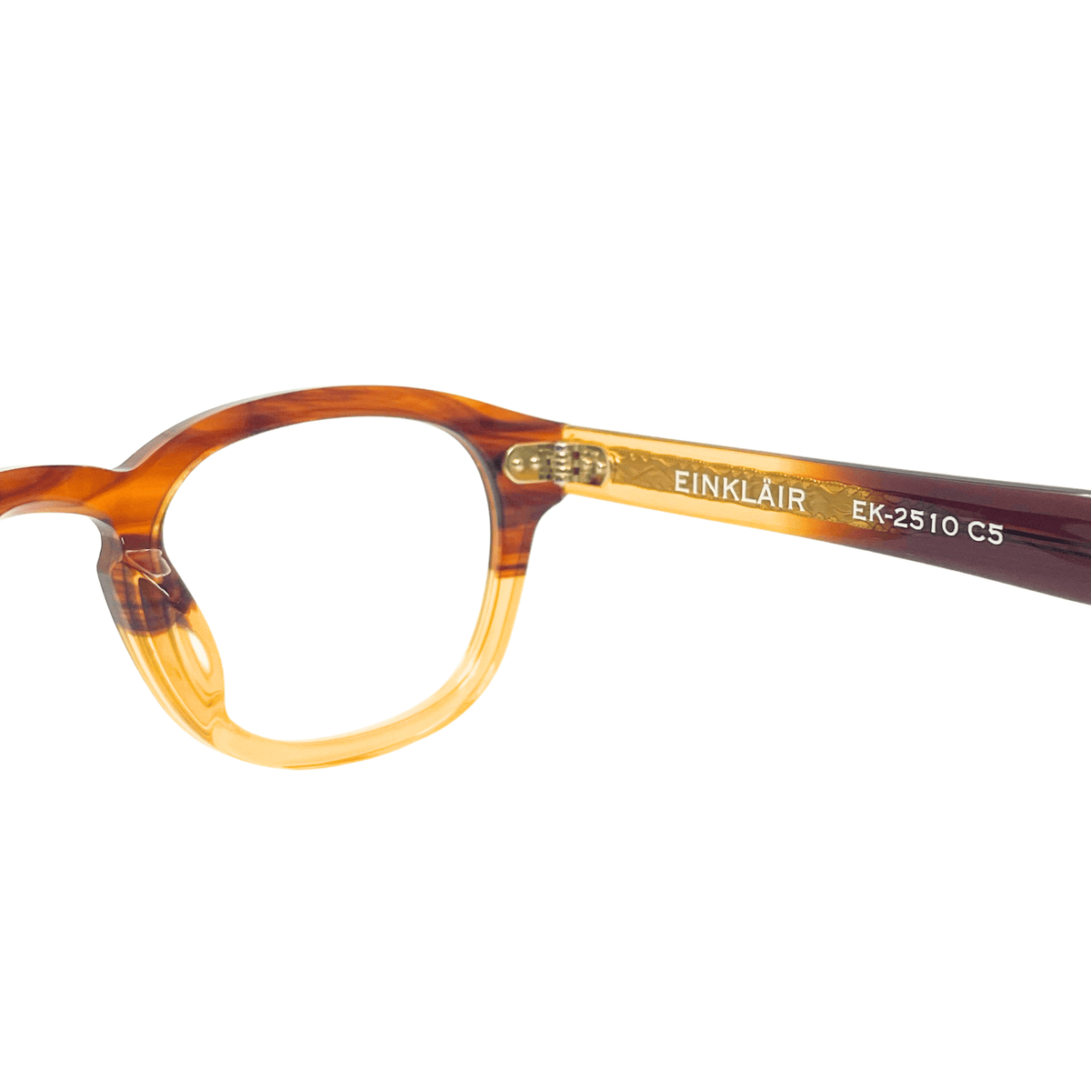 【アウトレット品】（EINKLÄIR）EK2510 C5：2TONE BROWN [ ボストンウェリントン / 厚リム / レンズ交換可 ]