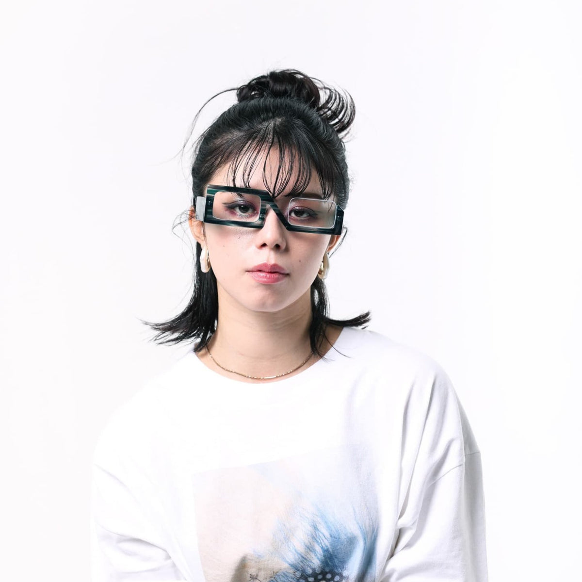 【アウトレット品】（Resonance）NEJU [ アシンメトリー / アセテート・チタン / レンズ交換可 ]