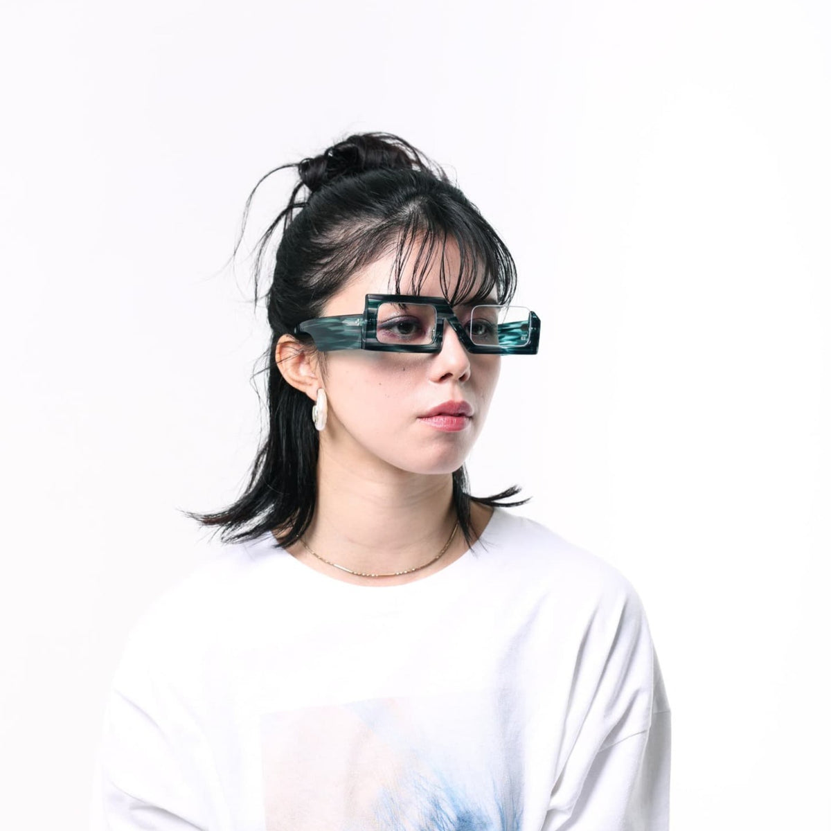 【アウトレット品】（Resonance）NEJU [ アシンメトリー / アセテート・チタン / レンズ交換可 ]