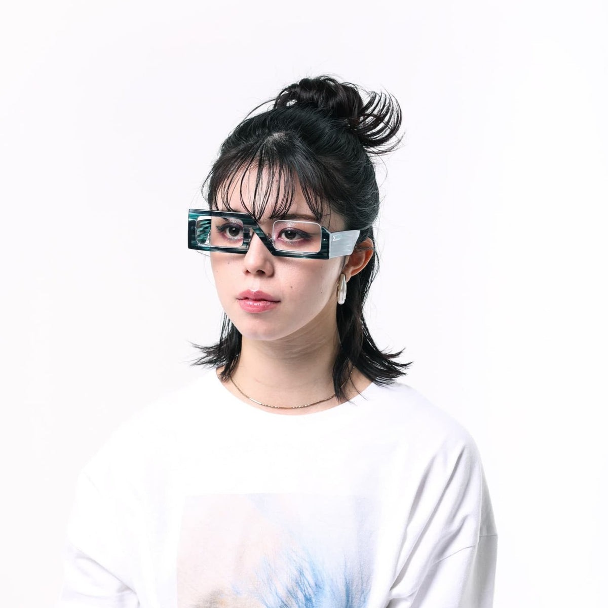 【アウトレット品】（Resonance）NEJU [ アシンメトリー / アセテート・チタン / レンズ交換可 ]