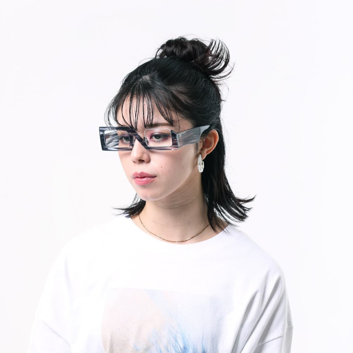 【アウトレット品】（Resonance）NEJU [ アシンメトリー / アセテート・チタン / レンズ交換可 ]