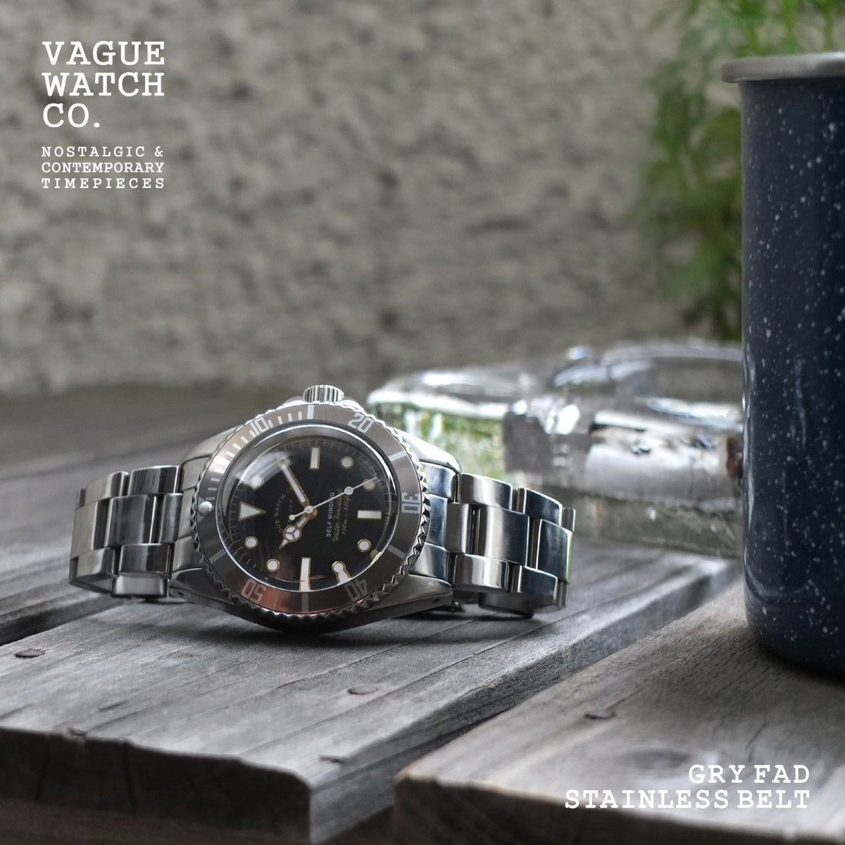 (Vague Watch Co.) GRY FAD [안틱 시계 / 일본제 자동 감기 무브먼트 탑재 / 스테인리스]