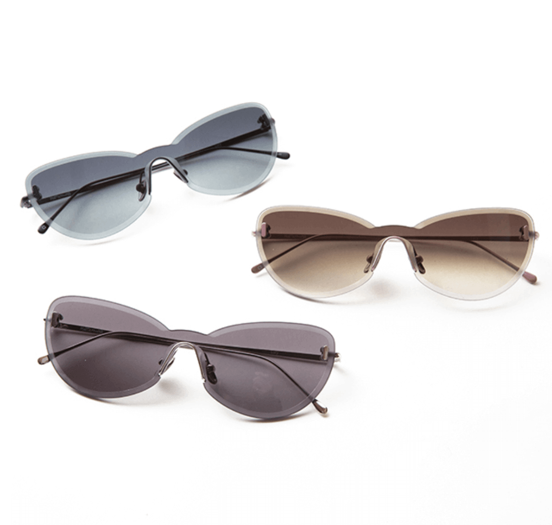 【アウトレット品】（METRONOME）Lucy C2：MAT BLACK × GRAY HALF [ フォックス型 / 1眼サングラスレンズ / βチタン ]