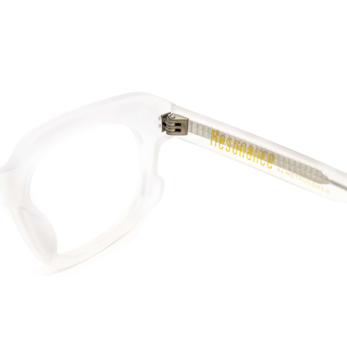 【アウトレット品】（Resonance）MINX C3：MAT CLEAR × BLUE [ ウェリントン型 / クリップオンサングラス / アセテート / レンズ交換可 ]