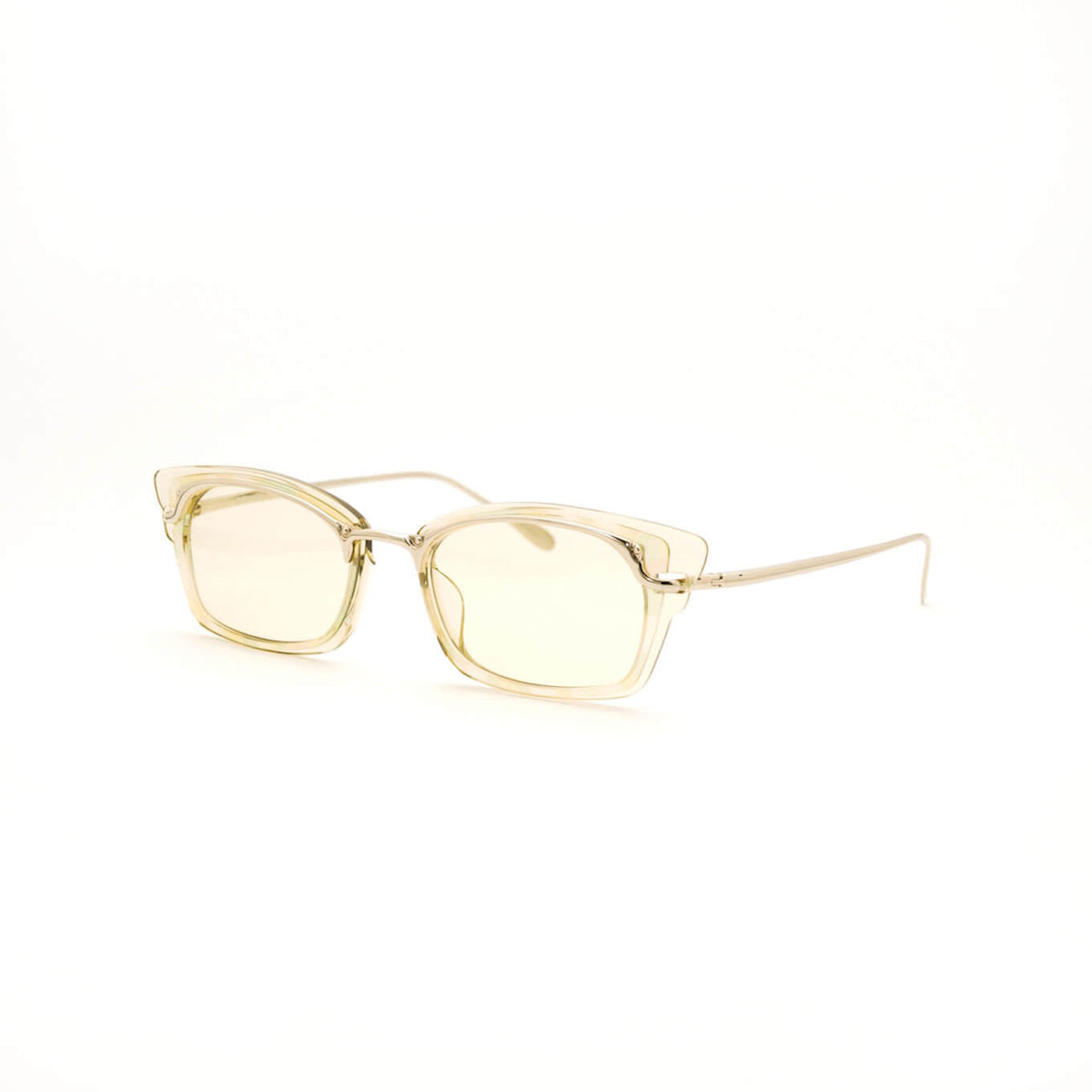 【アウトレット品】（METRONOME）Rush C4：GOLD × YELLOW DEMI × SMOKE CLEAR [ サングラスレンズ / レンズ交換可 / チタン ]