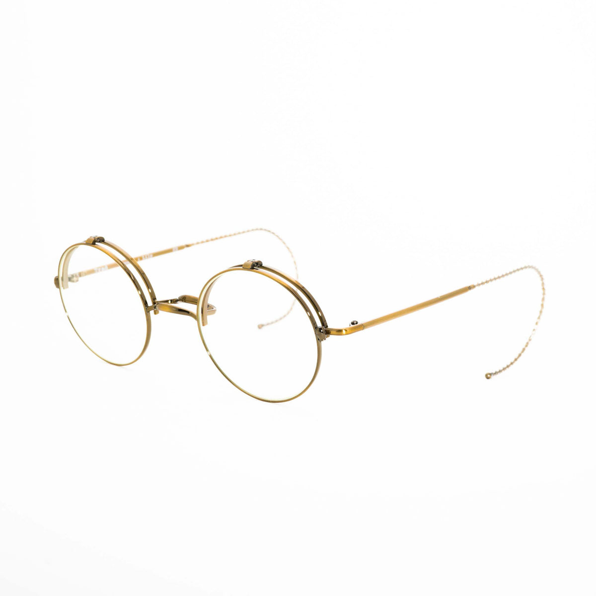 【アウトレット品】（TRAD）Lily C2：Antique Gold [ 丸型 / 跳ね上げレンズ / 縄手巻き / βチタン / レンズ交換可 ]