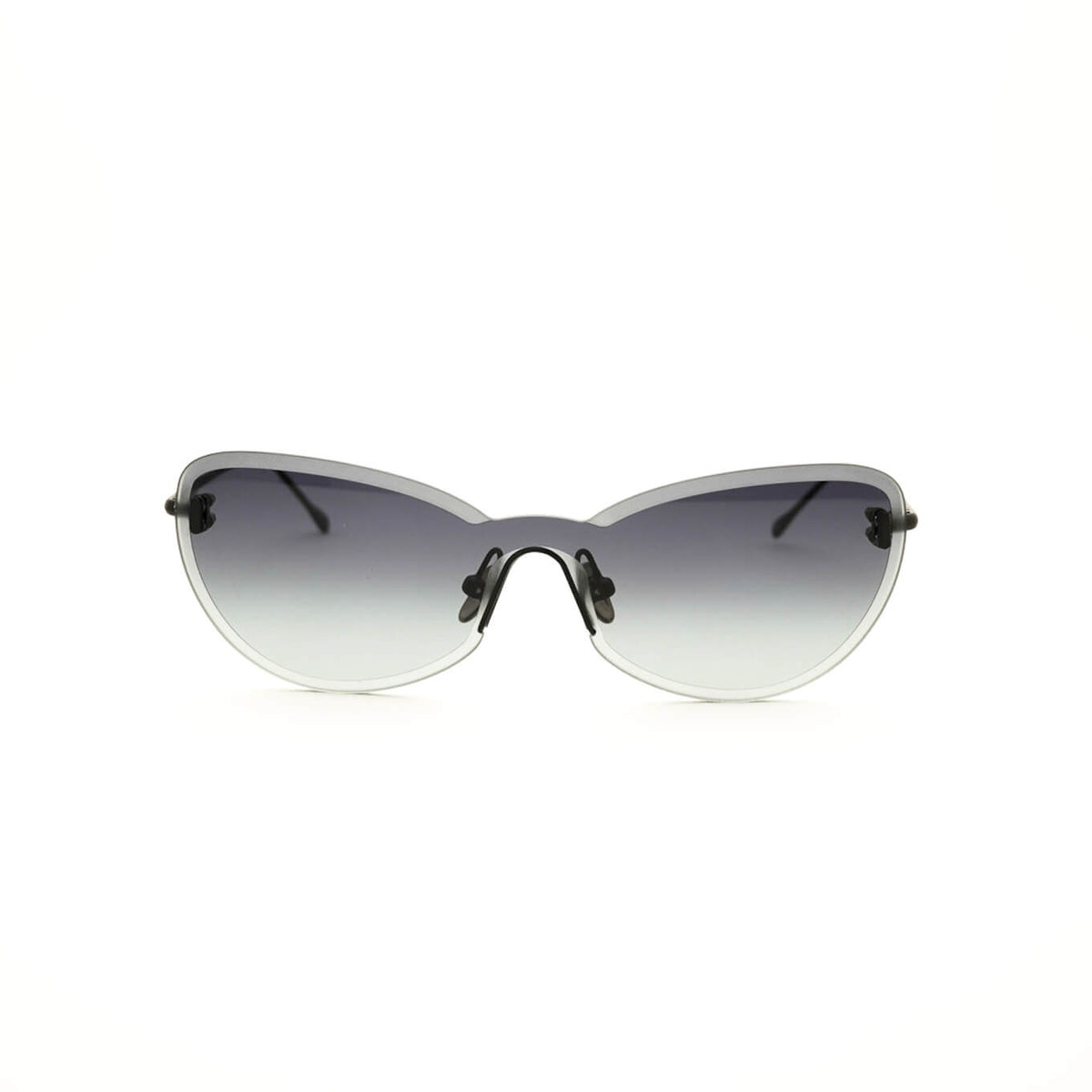 【アウトレット品】（METRONOME）Lucy C2：MAT BLACK × GRAY HALF [ フォックス型 / 1眼サングラスレンズ / βチタン ]
