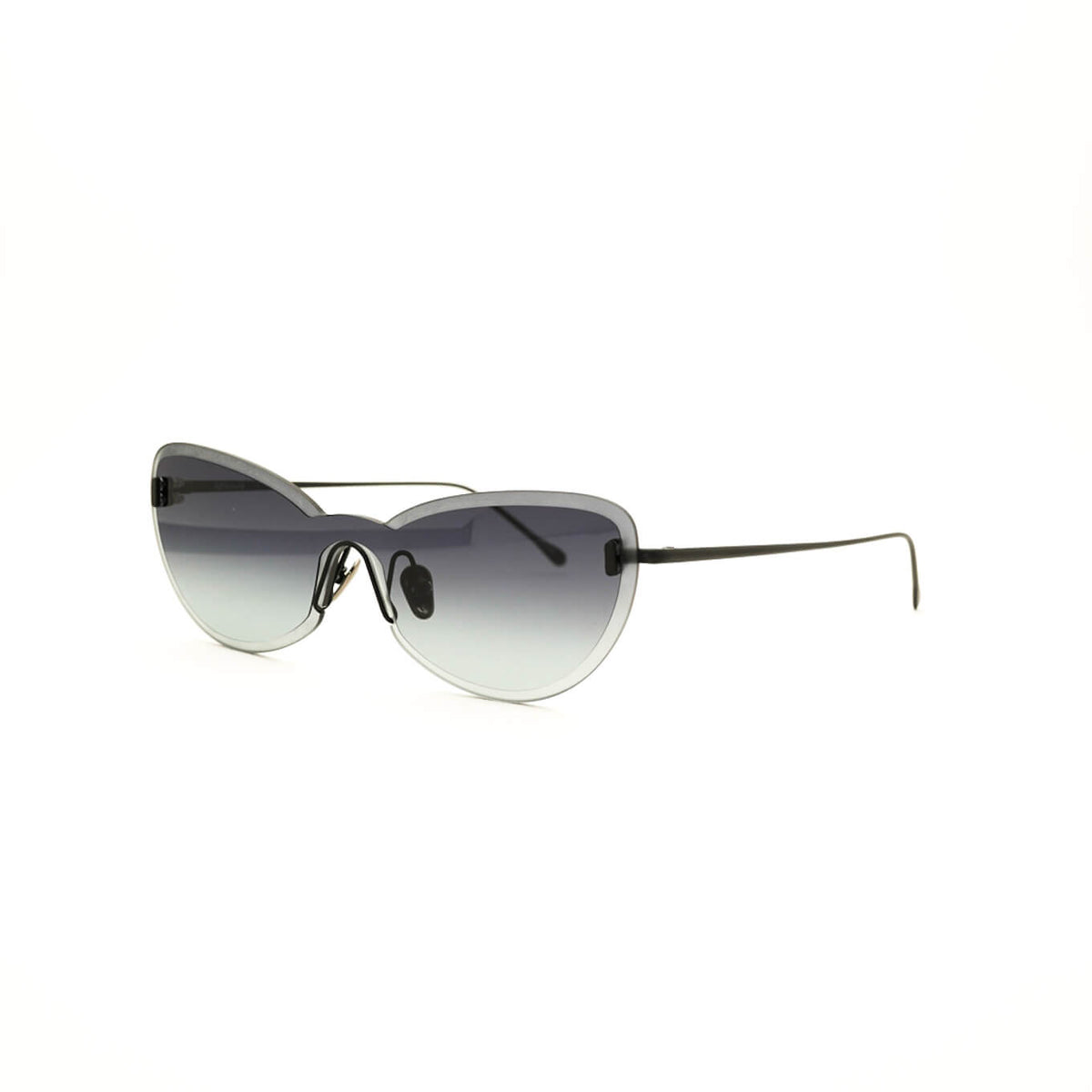 【アウトレット品】（METRONOME）Lucy C2：MAT BLACK × GRAY HALF [ フォックス型 / 1眼サングラスレンズ / βチタン ]