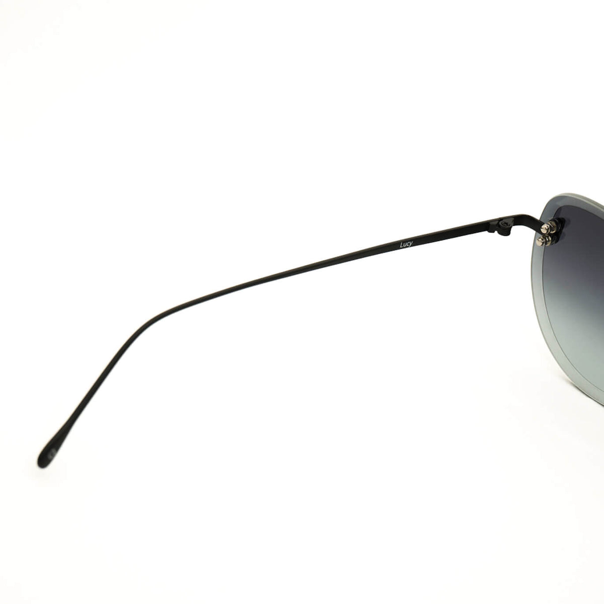 【アウトレット品】（METRONOME）Lucy C2：MAT BLACK × GRAY HALF [ フォックス型 / 1眼サングラスレンズ / βチタン ]
