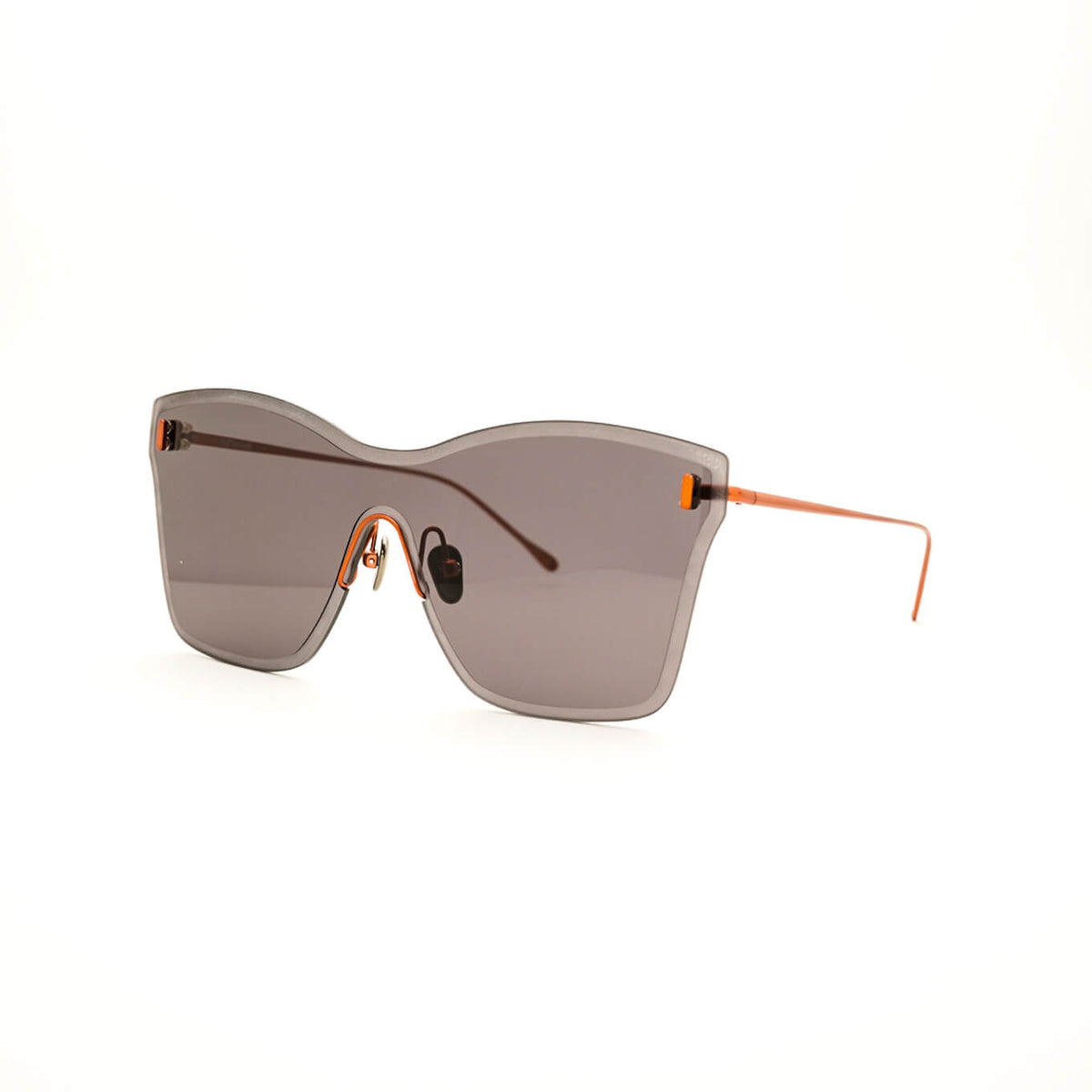 【アウトレット品】（METRONOME）Rain C3：SMOKE × PERSIMMON [ ウェリントン型 / 1眼サングラスレンズ / βチタン ]