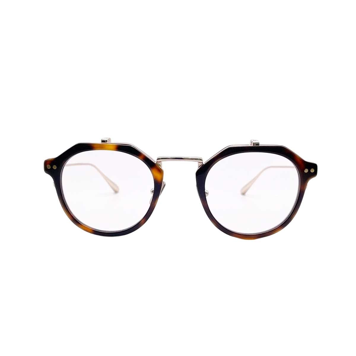 【アウトレット品】（TRAD）Rue C3：Half Green × Gold [ クラウンパント型 / 跳ね上げレンズ / チタン / レンズ交換可 ]