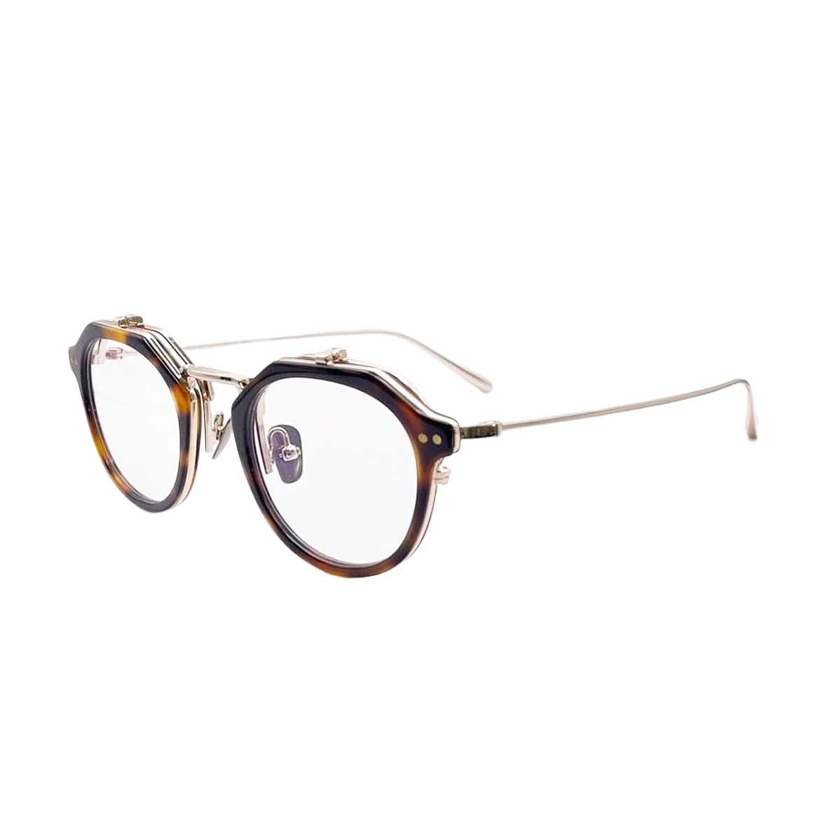 【アウトレット品】（TRAD）Rue C3：Half Green × Gold [ クラウンパント型 / 跳ね上げレンズ / チタン / レンズ交換可 ]