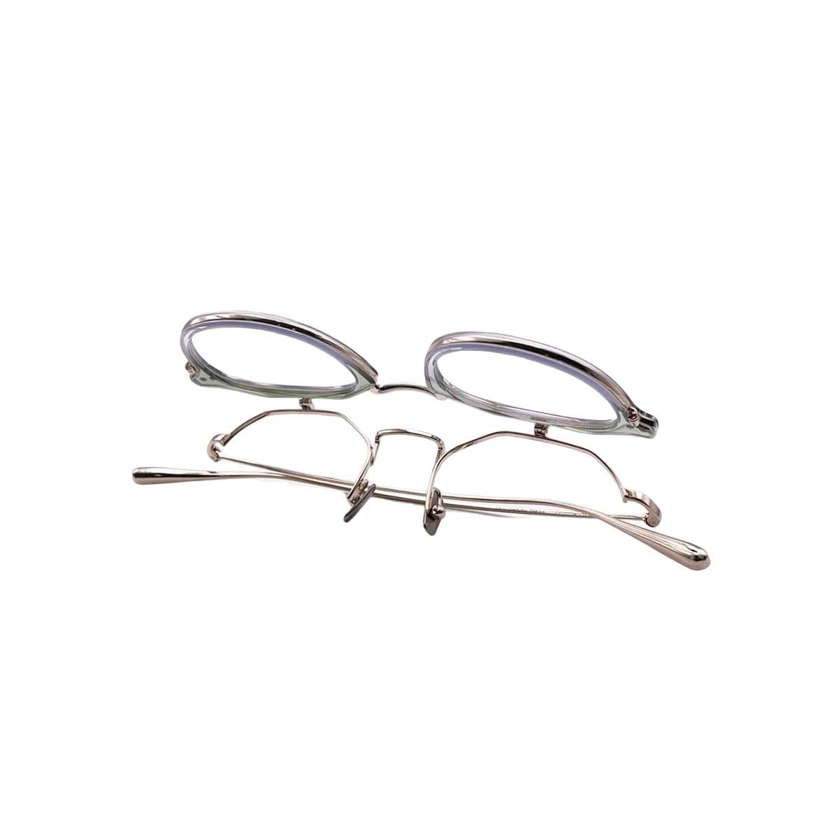 【アウトレット品】（TRAD）Rue C3：Half Green × Gold [ クラウンパント型 / 跳ね上げレンズ / チタン / レンズ交換可 ]