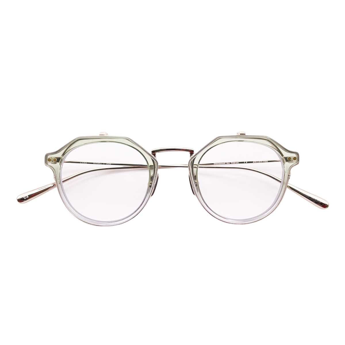 【アウトレット品】（TRAD）Rue C3：Half Green × Gold [ クラウンパント型 / 跳ね上げレンズ / チタン / レンズ交換可 ]