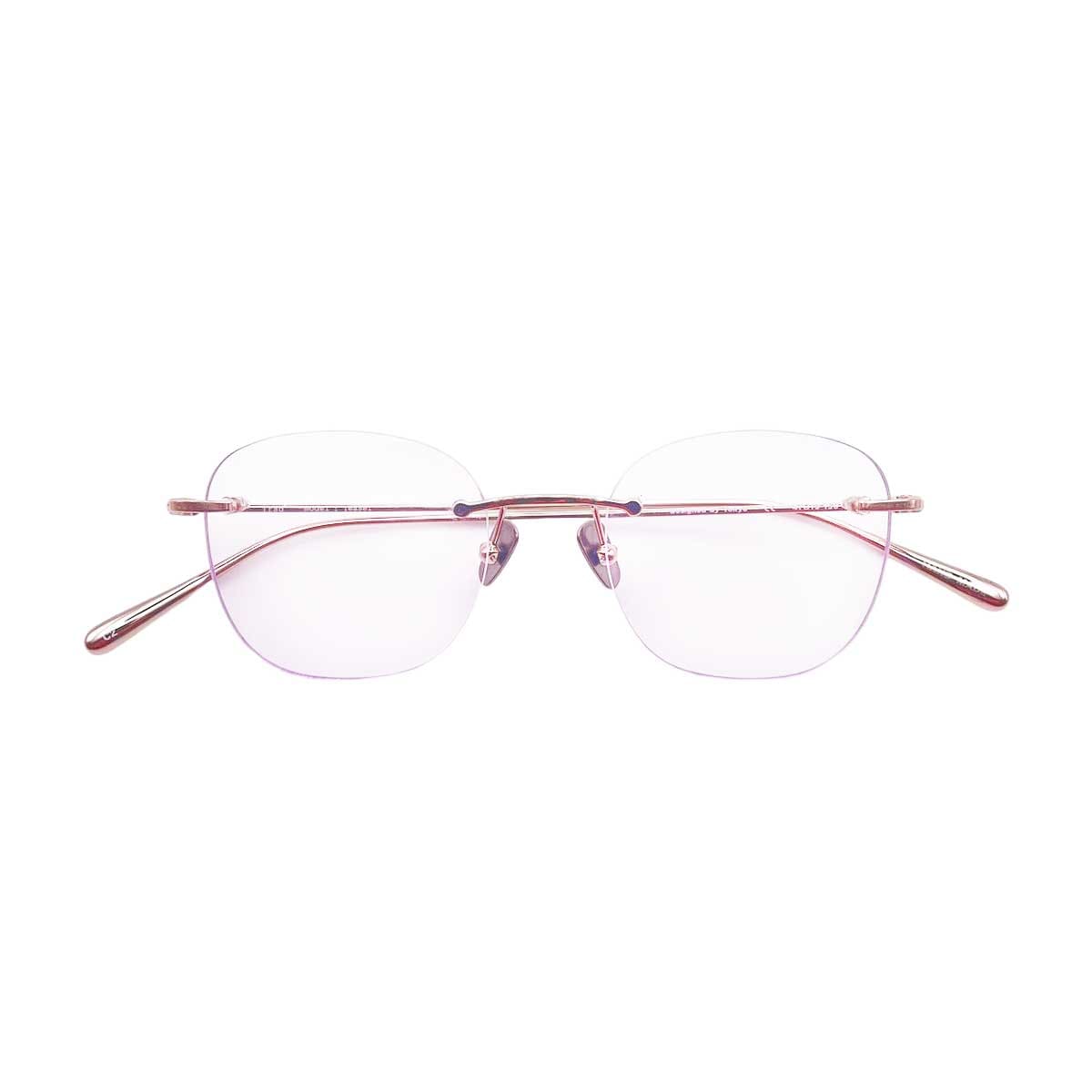 【アウトレット品】（TRAD）Teasel - Square C4：Pearl Pink [ スクエア型 / 縁なし2ポイント / チタン ]