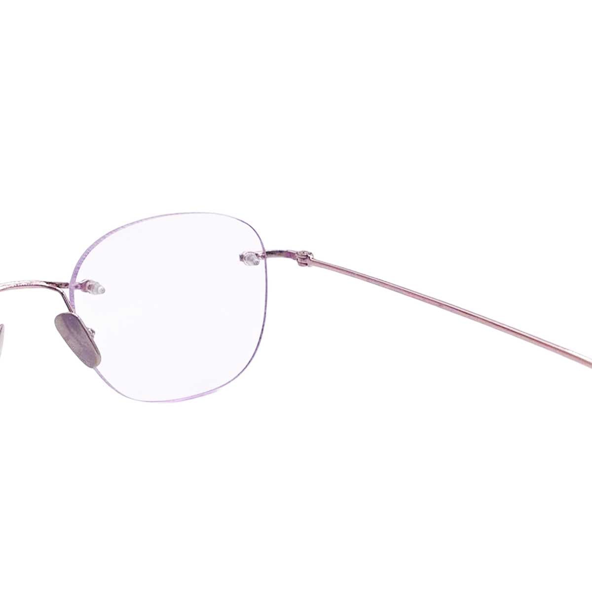 【アウトレット品】（TRAD）Teasel - Square C4：Pearl Pink [ スクエア型 / 縁なし2ポイント / チタン ]