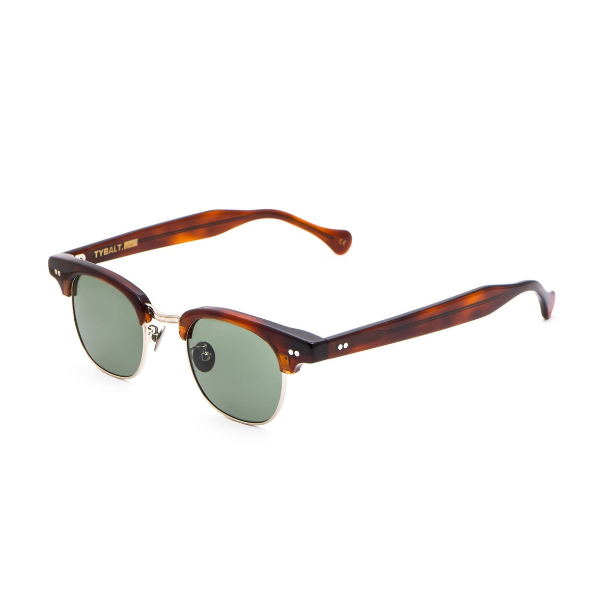 【アウトレット品】（TYBALT）Banquo C5：BROWN DEMI × GREEN [ ブロー型 / アセテート / サングラスレンズ / レンズ交換可 ]