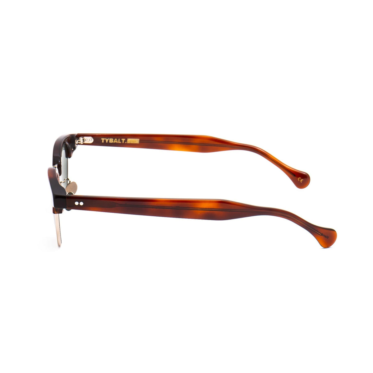【アウトレット品】（TYBALT）Banquo C5：BROWN DEMI × GREEN [ ブロー型 / アセテート / サングラスレンズ / レンズ交換可 ]
