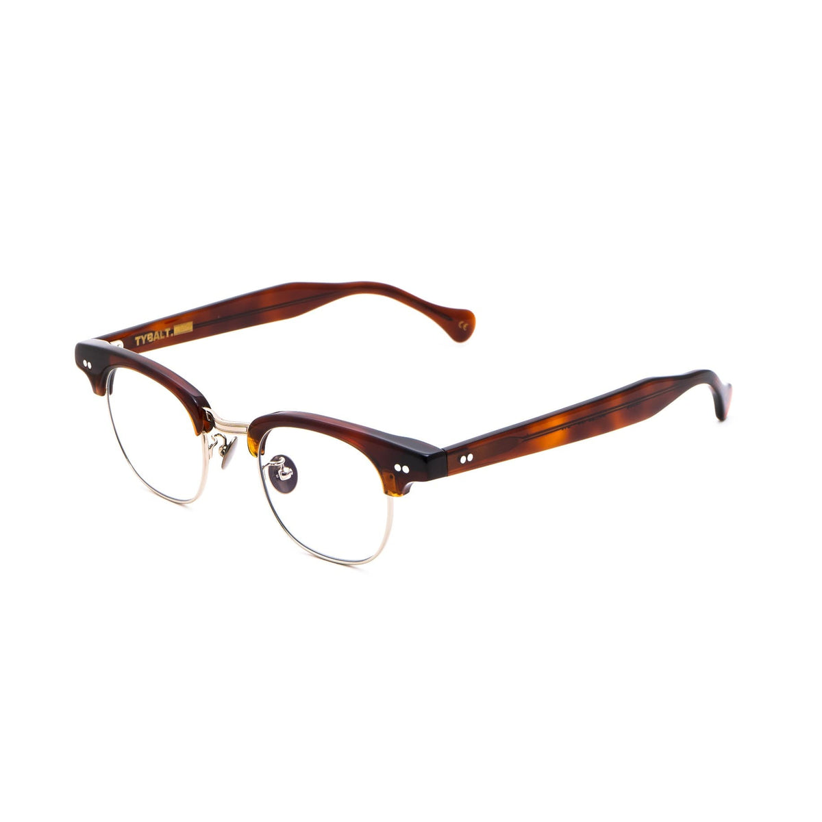 【アウトレット品】（TYBALT）Banquo C5：BROWN DEMI × GREEN [ ブロー型 / アセテート / サングラスレンズ / レンズ交換可 ]