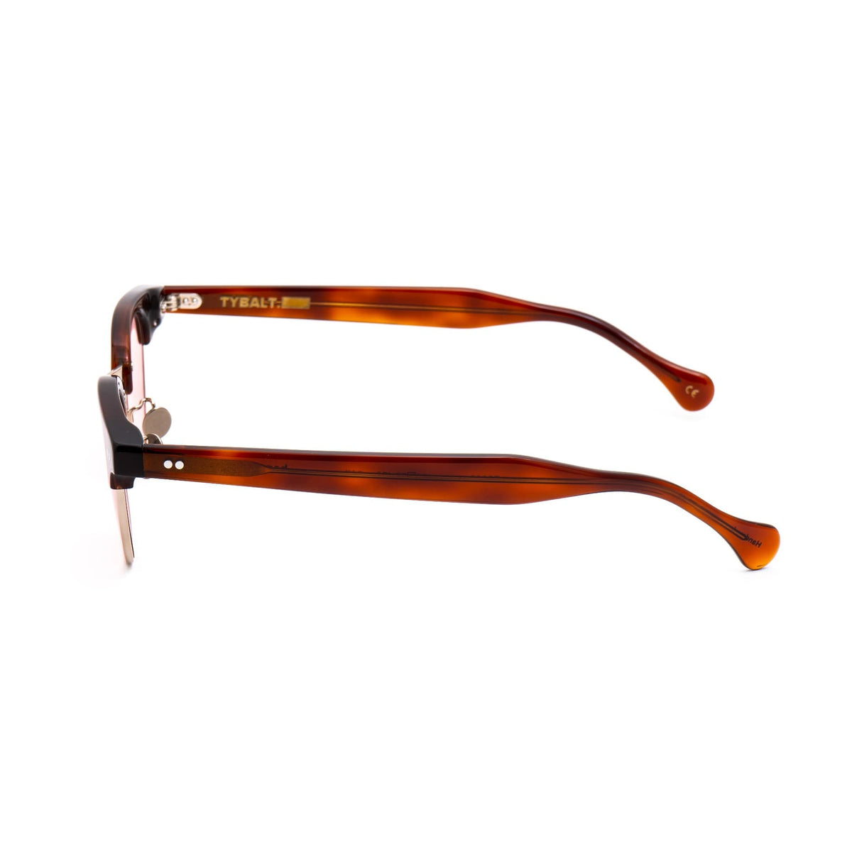 【アウトレット品】（TYBALT）Banquo C5：BROWN DEMI × GREEN [ ブロー型 / アセテート / サングラスレンズ / レンズ交換可 ]